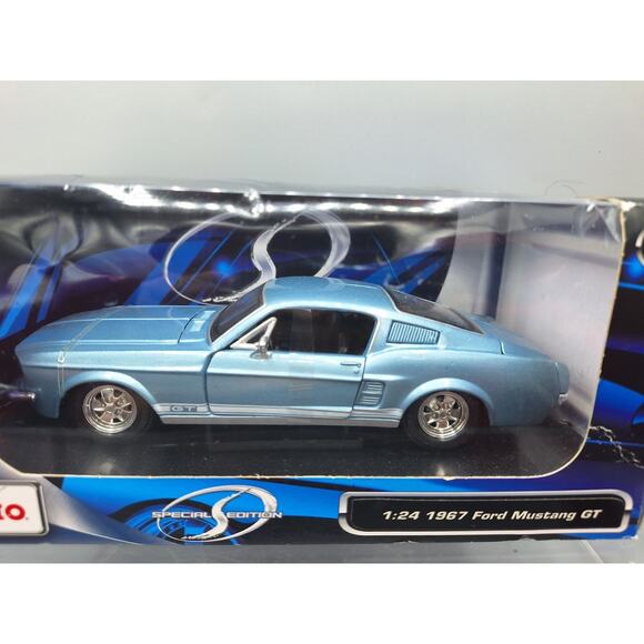 1967 FORD MUSTANG GT GRAY 1/24 DIECAST MODEL CAR BY MAISTO 31260 - Picture 2 of 6